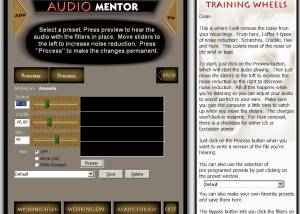 software - Audio Mentor Noise Reduction Software 1.4 screenshot
