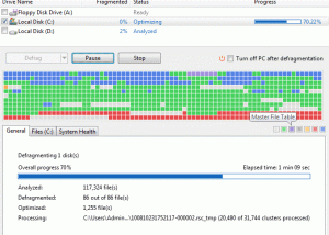 Auslogics Disk Defrag screenshot