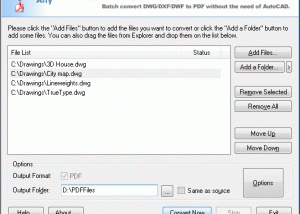 software - AutoCAD DWG to PDF 2010 screenshot