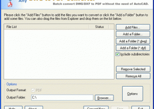 AutoCAD to PDF Converter 2010.11.2 screenshot