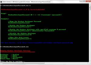 software - Autologin Password for Windows 4.0 screenshot