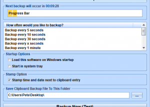 Automatic Clipboard Backup Software screenshot