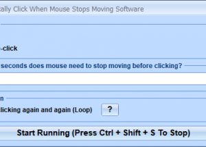 Automatically Click When Mouse Stops Moving Software screenshot