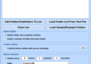 Automatically Delete Folders Software screenshot