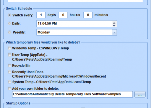 Automatically Delete Temporary Files Software screenshot