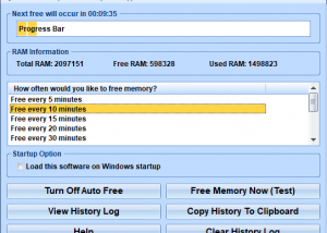 Automatically Free RAM (Memory) Software screenshot