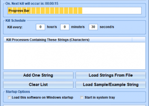 Automatically Kill Processes Software screenshot