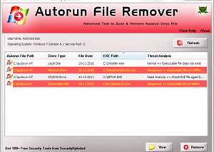 software - Autorun File Remover 5.0 screenshot