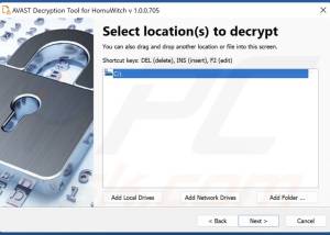 software - Avast Decryption Tool for HomuWitch 1.0.0.723 screenshot