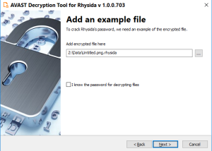 Full Avast Decryption Tool for Rhysida screenshot