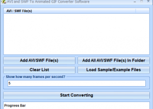 software - AVI and SWF To Animated GIF Converter Software 7.0 screenshot