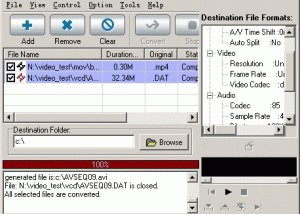 software - AVI Direct Maker 5.5.2 screenshot