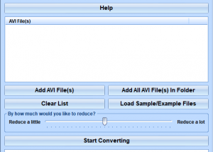 software - AVI File Size Reduce Software 7.0 screenshot