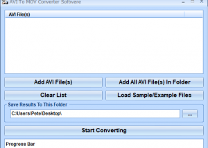 AVI To MOV Converter Software screenshot