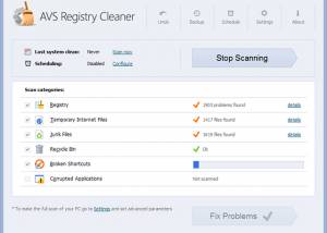 software - AVS Registry Cleaner 4.1.3.289 screenshot