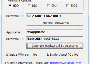 software - AzSDK HardwareID DLL 5.10 screenshot
