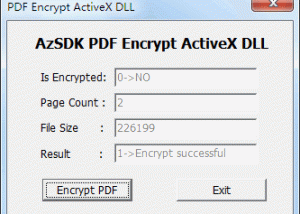 AzSDK PDF Encrypt ActiveX DLL screenshot