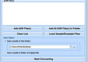 software - AZW3 To PDF Converter Software 7.0 screenshot