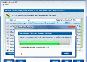 software - BacklinkRefresh 1.4 screenshot