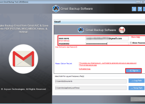 Backup Gmail Tool screenshot