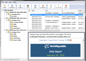 software - Backup IncrediMail data folder to Outlook 7.4 screenshot