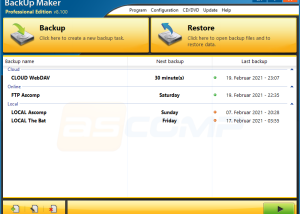 software - BackUp Maker Standard Edition 8.304 screenshot