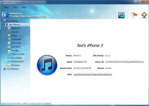 software - Backuptrans iTunes Backup Extractor 3.1.10 screenshot