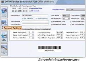 Bank Barcode Software screenshot