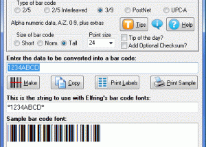 Bar Codes and More screenshot