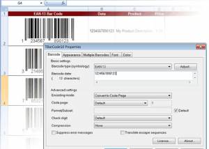 Barcode Generator ActiveX/OCX TBarCode screenshot