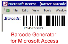 Barcode Generator for Microsoft Access screenshot