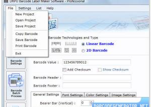 Barcode Generator Software screenshot