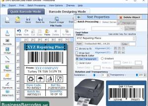software - Barcode Label Customization Tool 15.18 screenshot