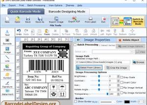 Barcode Label Design Tool screenshot