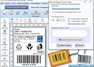 Barcode Label Designing Application screenshot