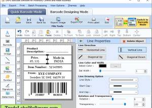 Barcode Label Producing Application screenshot