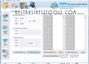 Barcode Maker for Warehousing Industry screenshot