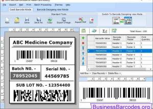 software - Barcodes Generator Healthcare Industry 8.2 screenshot