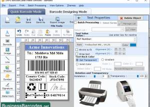 Barcoding Printer Toools screenshot