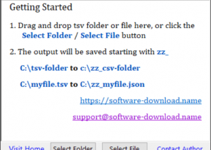 software - Batch Convert Tsv to Json Software 20.08.13 screenshot