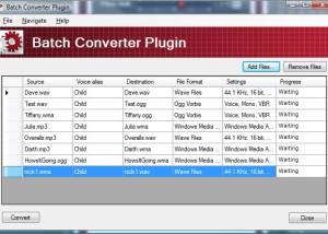 Batch Converter Plug-In for MorphVOX Pro screenshot