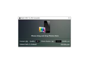 software - Batch HEIC To JPG Converter 1.0 screenshot