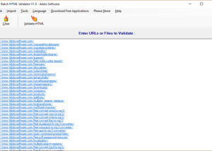 Batch HTML Validator screenshot