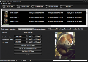 software - Batch MMedia Date Changer 2.31 screenshot