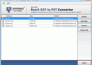 Batch OST to PST Converter screenshot