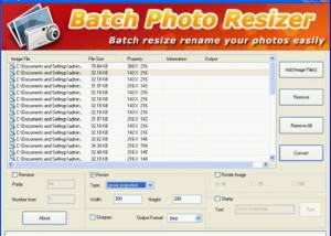 software - Batch Photo Resizer v2.0 screenshot