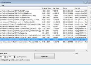 software - Batch Video Resizer 1.2.3 screenshot