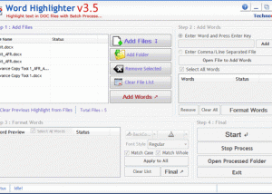 software - Batch Word Highlighter 3.5.0 screenshot