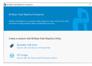 software - BCWipe Total WipeOut 7.50.2 screenshot