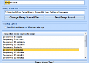 software - Beep Every Minute, Second Or Hour Software 7.0 screenshot